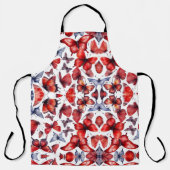 水彩蝶アート エプロン (正面)