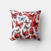 水彩蝶アート クッション (正面)