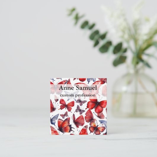 水彩蝶アート スクエア名刺 (スタンド正面)