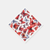 水彩蝶アート スタンダードカクテルナプキン (角)