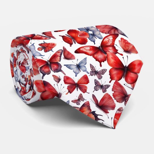 水彩蝶アート ネクタイ (ロール)
