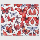 水彩蝶アート ラッピングペーパー (フラット)