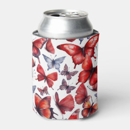 水彩蝶アート 缶クーラー