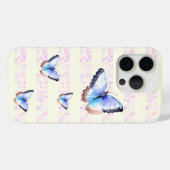 水彩蝶オン《写真》ぼけ味ライトストライプケース Case-Mate iPhoneケース (裏面 (横))