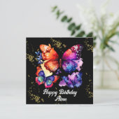 水彩蝶カラフル金ゴールド名 (スタンド正面)