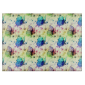 水彩蝶ガラス切断板 カッティングボード (正面)