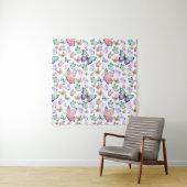 水彩蝶シームレスパターン タペストリー (インサイチュ)