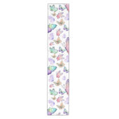 水彩蝶シームレスパターン ミディアムテーブルランナー (正面)