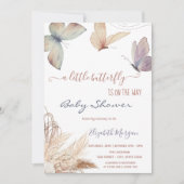 水彩蝶パンパスグラス 招待状 (正面)