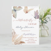 水彩蝶パンパスグラス 招待状 (スタンド正面)