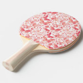 水彩蝶ピンク模様 卓球ラケット (正面アングル)