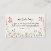 水彩蝶ベビーシャワーベビー エンクロージャーカード (正面)