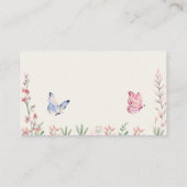 水彩蝶ベビーシャワー表示シャワー エンクロージャーカード (裏面)