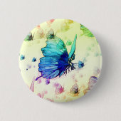 水彩蝶ボタン 缶バッジ (正面)