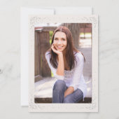 水彩蝶ポートレート写真キンセアニェラ 招待状 (裏面)