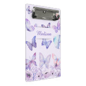 水彩蝶ワイルドフラワーガーデン薄紫 ミニクリップボード (アングル)