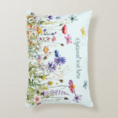 水彩蝶ワイルドフラワー《写真》ぼけ味文字 アクセントクッション (正面(垂直))