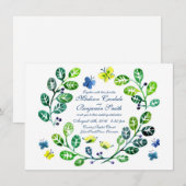 水彩蝶園 ウェディング 招待状 (正面/裏面)