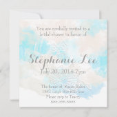 水彩蝶海ショアブライダルシャワー 招待状 (裏面)