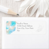 水彩蝶海ショア住所 シール (インサイチュ)