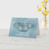 水彩蝶 カード (黄色い花)