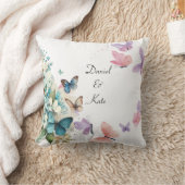 水彩蝶 クッション (ブランケット)