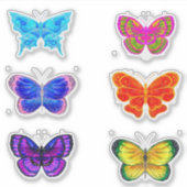 水彩蝶 シール (正面)