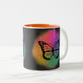 水彩蝶 ツートーンマグカップ (正面右)