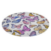 水彩蝶:パステルヴィンテージパターン。 カッティングボード (角)