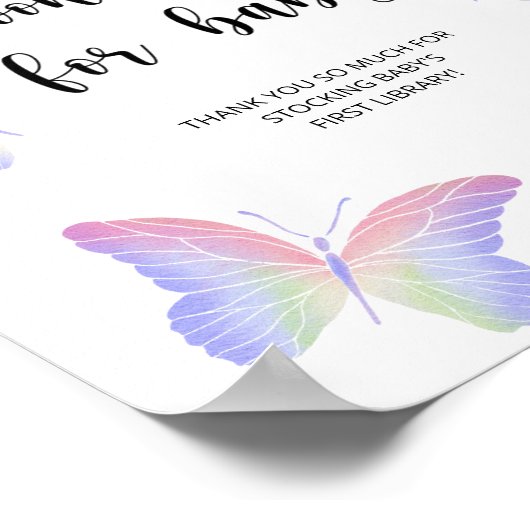 水彩蝶、ベビー本 ポスター (角)