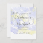 水彩蝶 ペリウィンクル 結婚発表 案内状 (裏面)