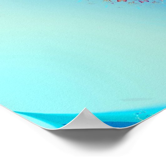 水彩蝶 ポスター (角)