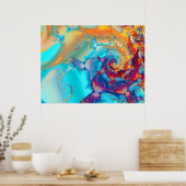 水彩蝶 ポスター (キッチン)