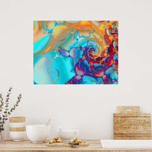 水彩蝶 ポスター (キッチン)