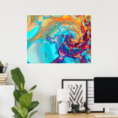 水彩蝶 ポスター (ホームオフィス)