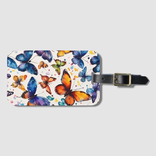 水彩蝶 ラゲッジタグ (正面横)