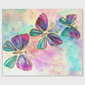 水彩蝶 ラッピングペーパー (フラット)