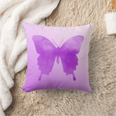水彩蝶 – ラベンダーとバイオレット クッション (ブランケット)