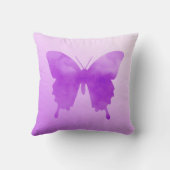 水彩蝶 – ラベンダーとバイオレット クッション (裏面)