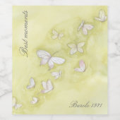 水彩蝶 ワインラベル (シングルラベル)