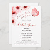 水彩蝶 | QRコードブライダルシャワー 招待状 (正面/裏面)