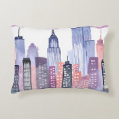水彩街並みスカイライン アクセントクッション (正面)
