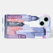 水彩街並みスカイライン Case-Mate iPhoneケース (裏面 (横))