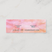 水彩衣料ジュエリー価格サイズつるラベル スキニー名刺 (裏面)