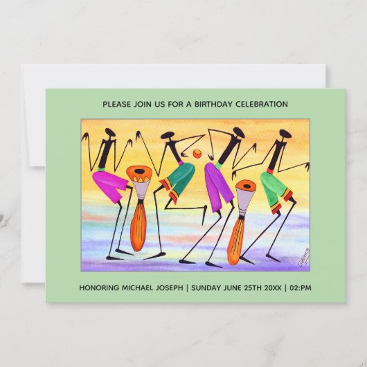 水彩表現の幸せ 招待状 (正面)