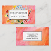 水彩表現 | 絵を描ブシ芸術的 名刺 (正面/裏面)