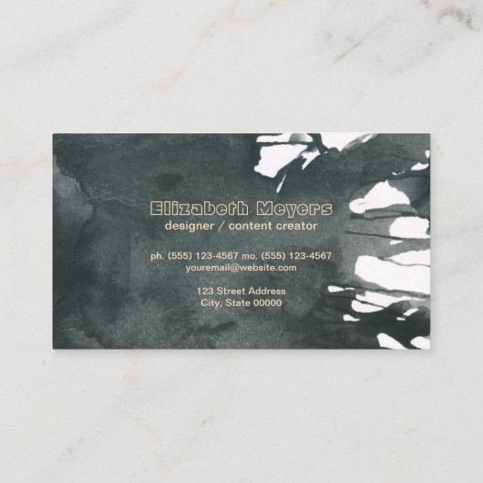 水彩表芸術的現 名刺 (裏面)