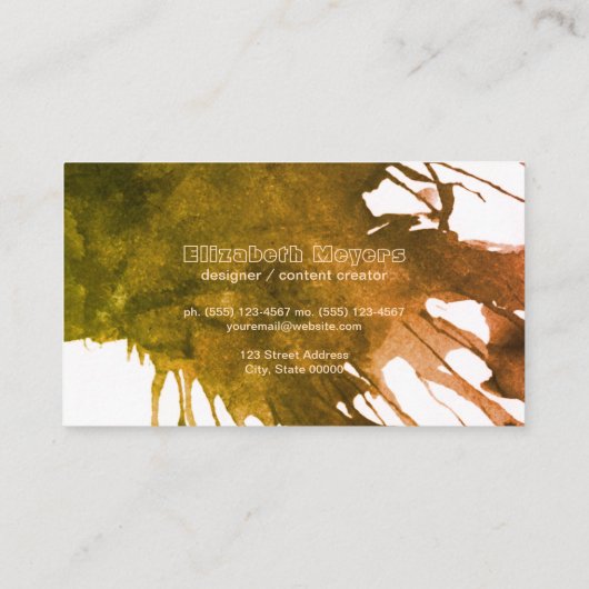 水彩表芸術的現II 名刺 (裏面)