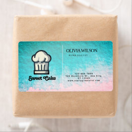 水彩表面ピンク独身のサイドロゴ ラベル