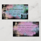 水彩裁縫の概念Seamstressキルター 名刺 (正面/裏面)